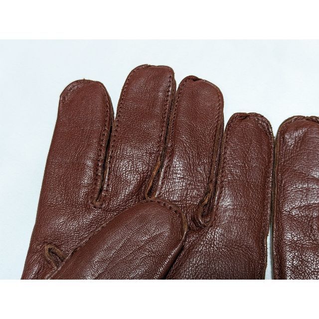 新品 UKヴィンテージ Dentsより格上のFownes 毛皮 革手袋 8 | www