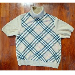 バーバリー(BURBERRY)のBURBERRY　タートルネック半袖ニット(ニット/セーター)