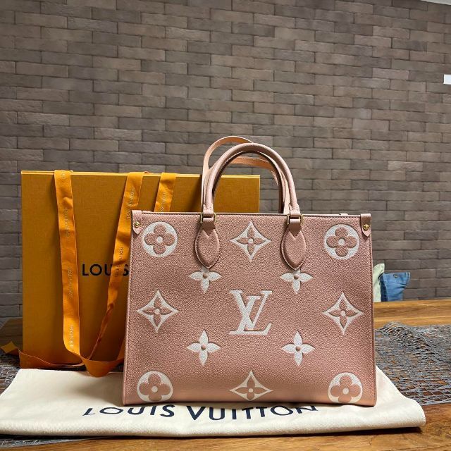 贈る結婚祝い LOUIS VUITTON - 2023ss新作 ルイヴィトン オンザゴーmm アンプラント ローズトリアノン ハンドバッグ
