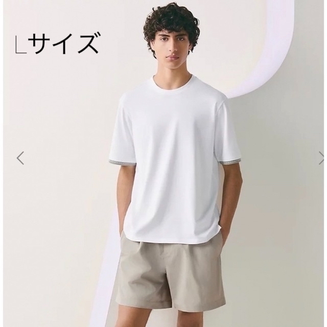 HERMES Tシャツ《Piqures Sellier》ホワイト コットン