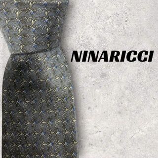 ニナリッチ(NINA RICCI)の【4446】美品ー良品！ニナリッチ　ネクタイ　シルバー系(ネクタイ)