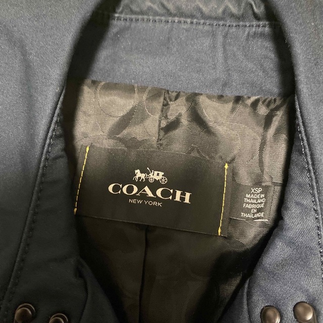 COACH(コーチ)の１日限定値下げ！コーチ！素敵な紺色☆トレンチコート レディースのジャケット/アウター(トレンチコート)の商品写真