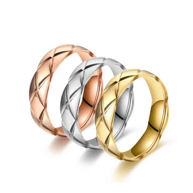 [新品] 指輪 ステンレス マトラッセ リング ピンクゴールド 約9号 レディースのアクセサリー(リング(指輪))の商品写真