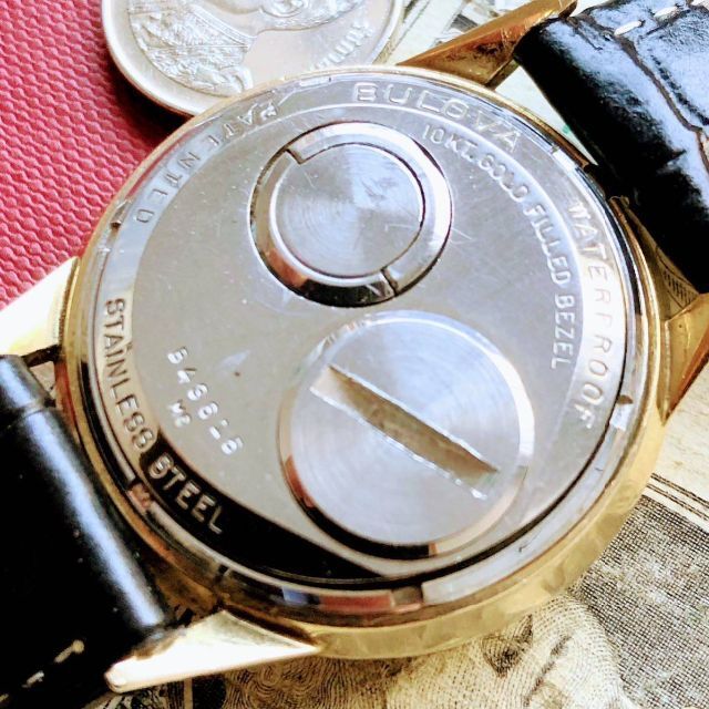 #1875【OH済6ヵ月保証】メンズ 腕時計 ブローバ 音叉時計 動作良好