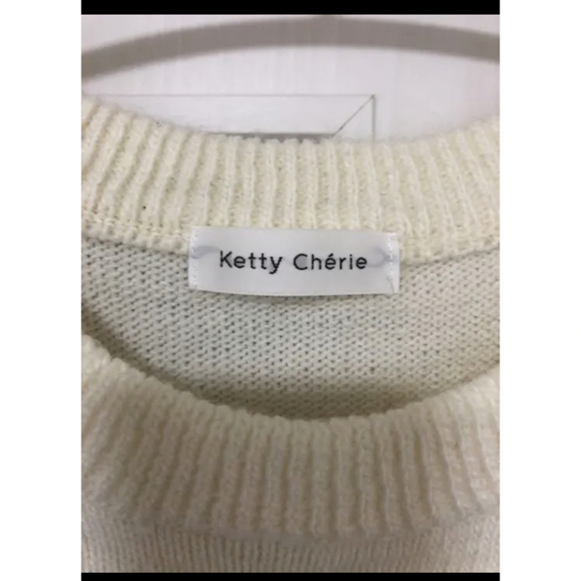 ketty cherie(ケティシェリー)のketty cherie クルーネックニット　M  アイボリー レディースのトップス(ニット/セーター)の商品写真