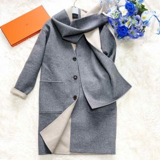 Hermes - HERMES マルジェラ期 ヴァルーズ ロング ガウン コート E1142