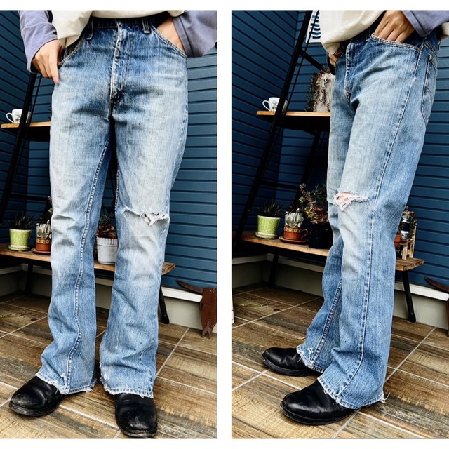 Levi's(リーバイス)の70s USA製 VINTAGE Levi's646 リーバイス　ダメージフレア メンズのパンツ(デニム/ジーンズ)の商品写真