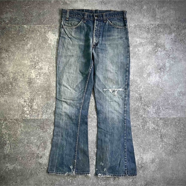 70s USA製 VINTAGE Levi´s646 リーバイス ダメージフレア-