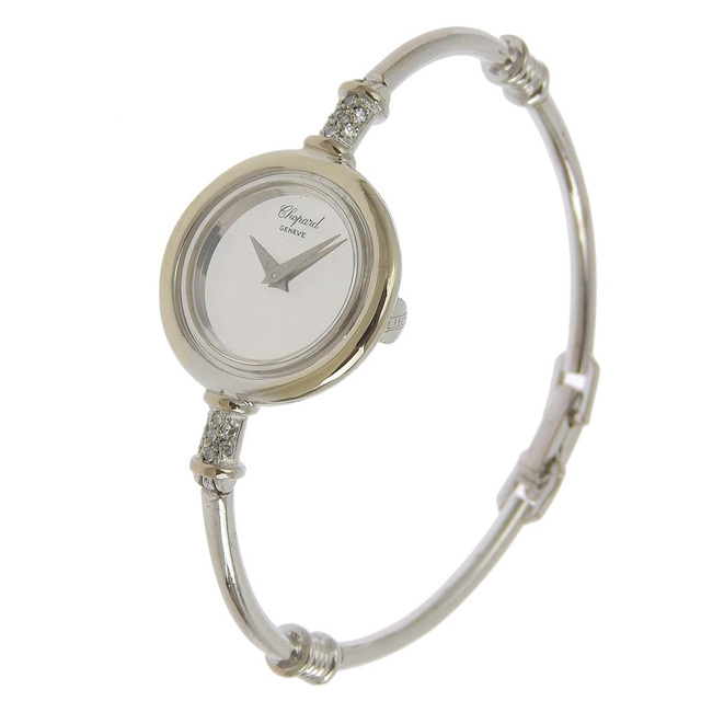 Chopard(ショパール)の【Chopard】ショパール ラウンド G30171 K18ホワイトゴールド×ダイヤモンド シルバー 手巻き レディース シルバー文字盤 腕時計 レディースのファッション小物(腕時計)の商品写真