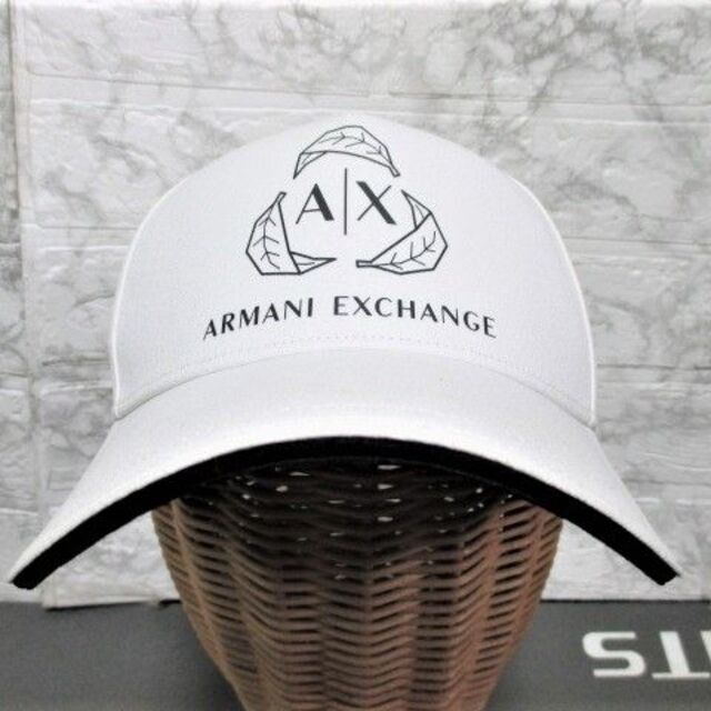ARMANI EXCHANGE(アルマーニエクスチェンジ)の☆アルマーニ エクスチェンジ ロゴ プリント キャップ 帽子/フリー☆ホワイト メンズの帽子(キャップ)の商品写真