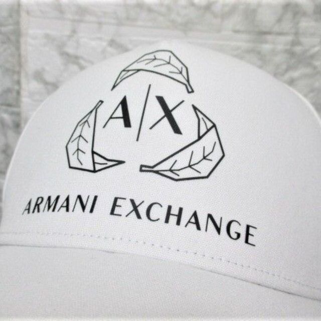 ARMANI EXCHANGE(アルマーニエクスチェンジ)の☆アルマーニ エクスチェンジ ロゴ プリント キャップ 帽子/フリー☆ホワイト メンズの帽子(キャップ)の商品写真