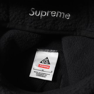 SUPREME シュプリーム 22AW×NIKE ACG Fleece Pullover×ナイキコラボ フリース プルオーバー ジャケット DN3254-010 ブラック