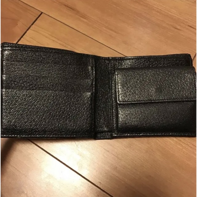 Gucci(グッチ)の正規品GUCCI シンプル折りたたみ財布 ブラック メンズのファッション小物(折り財布)の商品写真