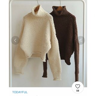 トゥデイフル(TODAYFUL)のTODAYFUL   Hand Knit Short Turtle(ニット/セーター)