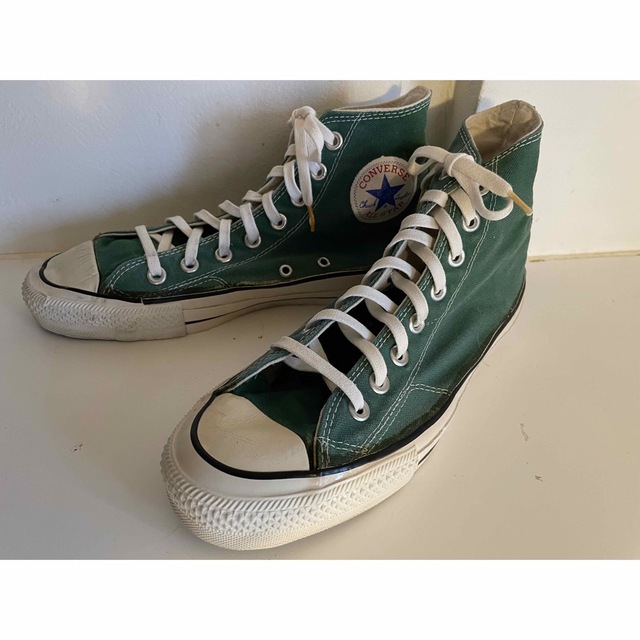 CONVERSE - 80年代ヴィンテージ コンバース オールスターHi 緑 US:7.5