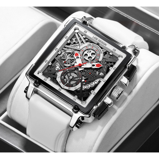 日本未入荷⚡️新品⚡️メンズ腕時計！クロノグラフ 青❤️タグホイヤーファンに人気