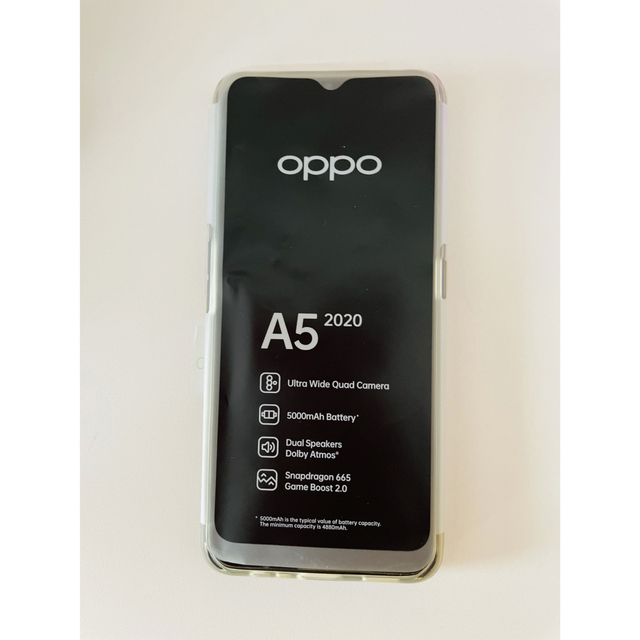 OPPO(オッポ)のOPPO A5 SIMフリー【初期化済】 スマホ/家電/カメラのスマートフォン/携帯電話(スマートフォン本体)の商品写真