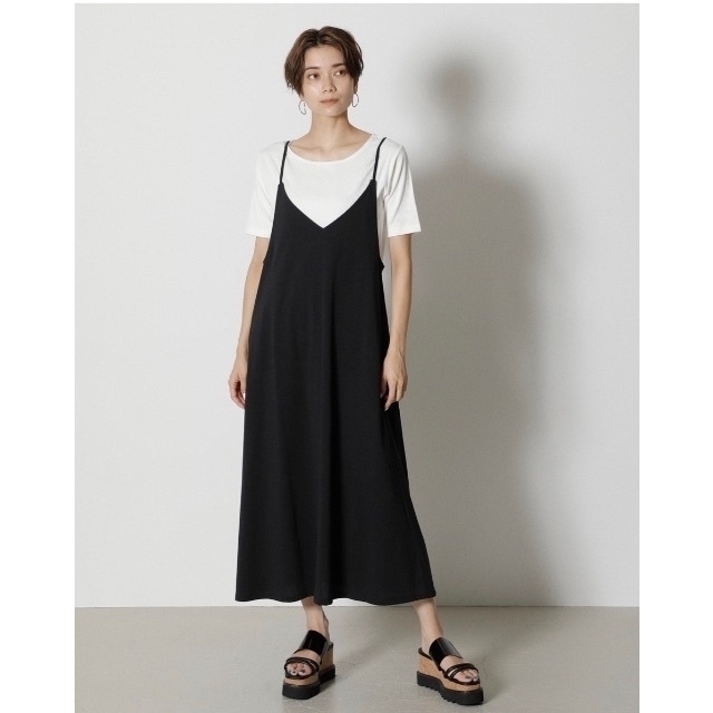 AZUL by moussy(アズールバイマウジー)の値引可【美品】トップスセットキャミワンピース タートルネック AZUL ユニクロ レディースのワンピース(ロングワンピース/マキシワンピース)の商品写真