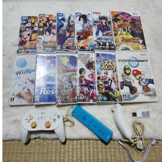 ウィー(Wii)のまとめ売り！Wiiリモコン、クラシックコントローラー、ソフト、ヌンチャクセット(家庭用ゲーム機本体)