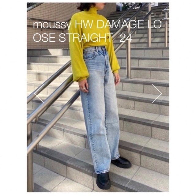 moussy HW DAMAGE LOOSE STRAIGHT  24