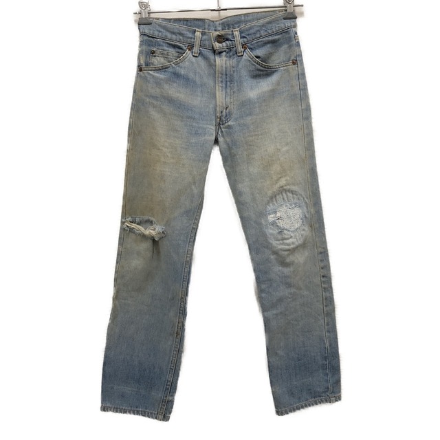 □□70s Levis メンズ衣料 ジーンズ デニムパンツ SIZE W28×L32 ダメージ有  ボタン裏刻印8 ライトインディゴ