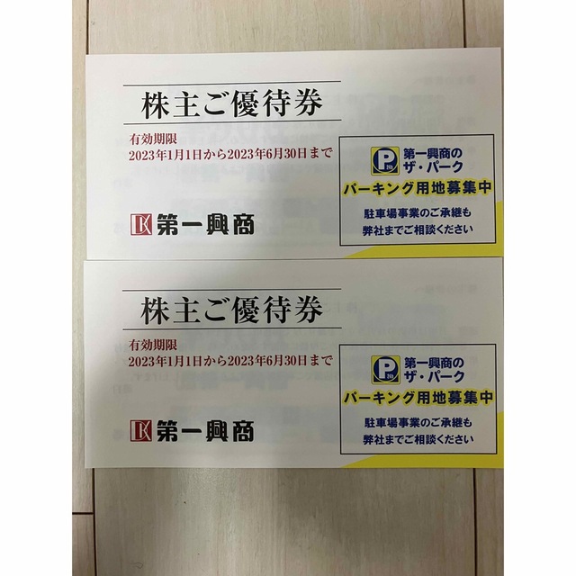 第一興商 株主優待 ビックエコー 10000円分