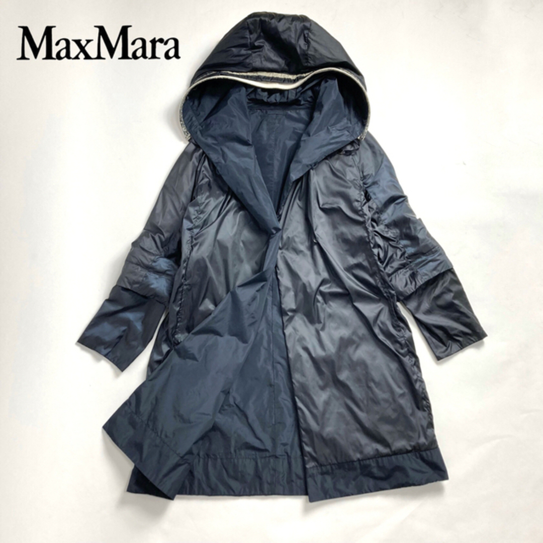 贅沢 Max Mara マックスマーラ スプリングコート ロングコート 装飾付 