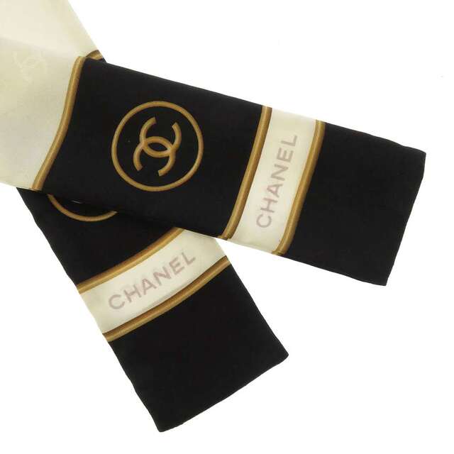 CHANEL - シャネル スカーフ シルク ツイル ココマーク ロゴ CHANEL