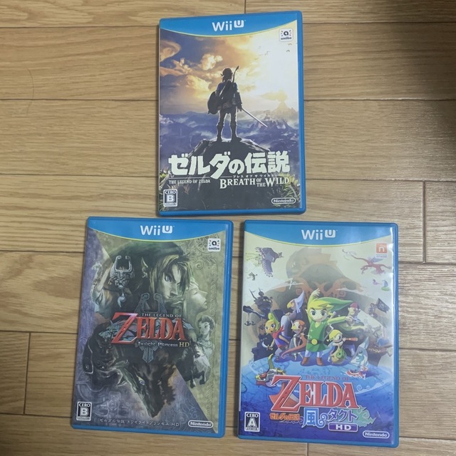 任天堂(ニンテンドウ)のWiiU ゼルダの伝説 3本セット エンタメ/ホビーのゲームソフト/ゲーム機本体(家庭用ゲームソフト)の商品写真