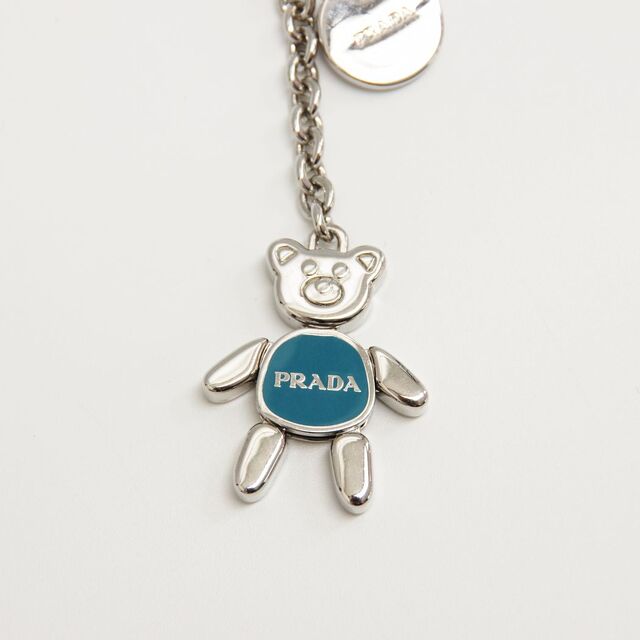 PRADA(プラダ)のPRADA トリックベア コバルト×シルバー ストラップ メタル レディースのファッション小物(キーホルダー)の商品写真