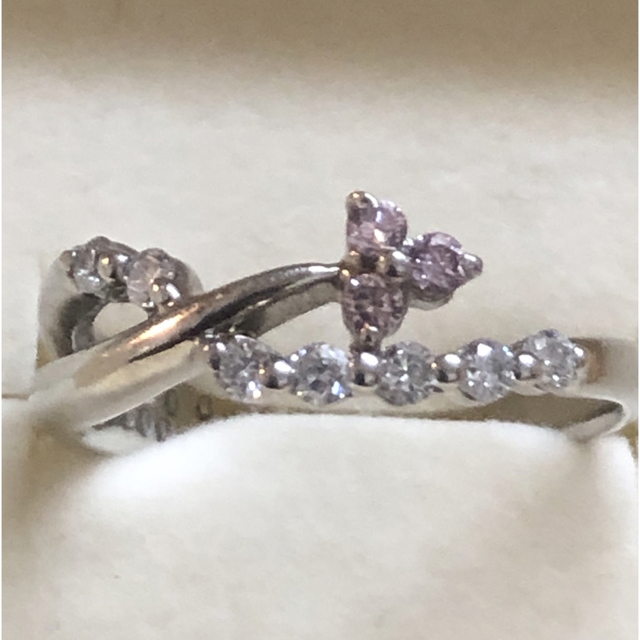 ダイヤモンドリング プラチナ ピンクダイヤモンド pt900 レディースのアクセサリー(リング(指輪))の商品写真