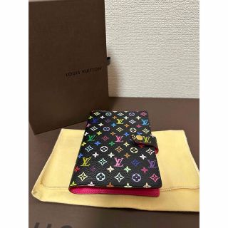 ルイヴィトン(LOUIS VUITTON)の【ルイヴィトン】廃盤にて入手困難❣️美品❣️手帳 マルチカラー 黒 R21076(手帳)