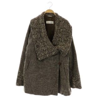 【タグ付・未使用級】Max Mara ラップコート ビックカラー  ツイード S