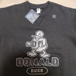 ユニクロ(UNIQLO)のドナルドダックDONALDDUCKスウェットトレーナーサイズMダークグレー未使用(スウェット)