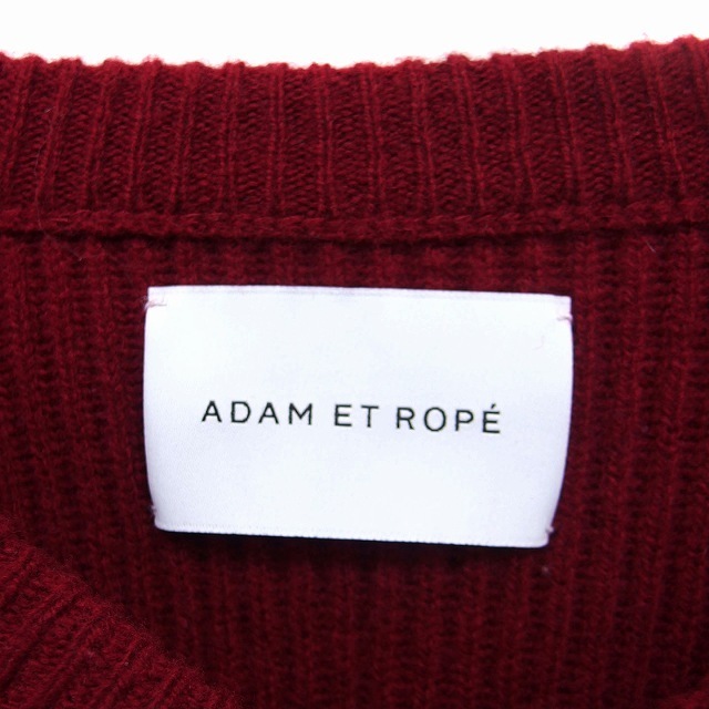 Adam et Rope'(アダムエロぺ)のアダムエロペ Adam et Rope' Vネック ニット セーター 長袖 赤 レディースのトップス(ニット/セーター)の商品写真