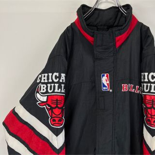 STARTER - NBA ブルズ ハーフジップナイロンジャケット 中綿