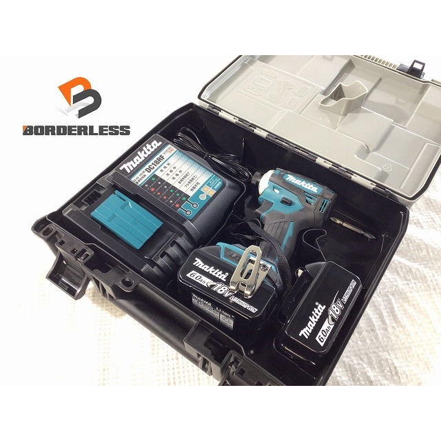 ☆美品☆makita マキタ 18V 充電式インパクトドライバ TD172DRGX 青/ブルー バッテリー2個 (18V 6.0AH) 充電器 ケース付 66285