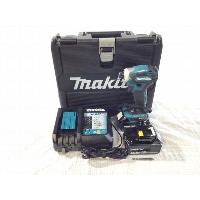 ☆美品☆makita マキタ 18V 充電式インパクトドライバ TD172DRGX 青/ブルー バッテリー2個 (18V 6.0AH) 充電器 ケース付 66285