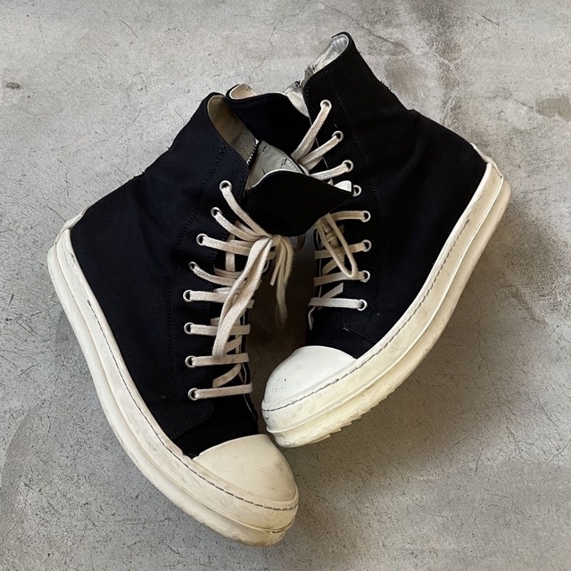 Rick owens drkshdw ラモーンズ キャンバス size 43