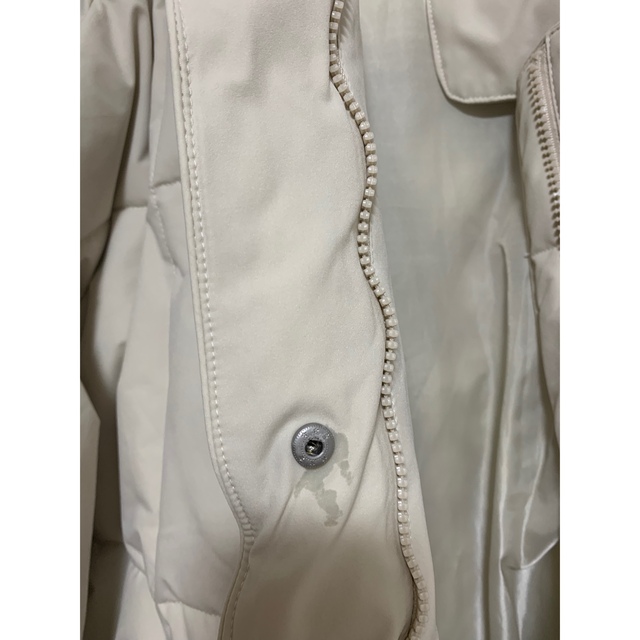 ファイバーダウンストール付きノーカラーコート レディースのジャケット/アウター(ダウンコート)の商品写真