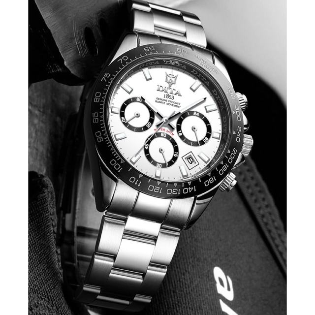 日本未入荷★新品★メンズ腕時計！クロノグラフ 白★Du0026G ロレックスファンに人気のサムネイル