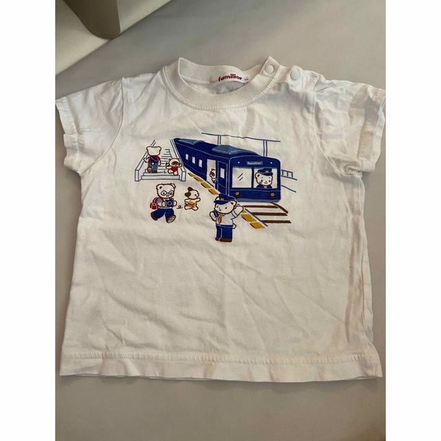 familiar(ファミリア)のファミリア　familiar 電車　プリント　Tシャツ　90センチ キッズ/ベビー/マタニティのキッズ服男の子用(90cm~)(Tシャツ/カットソー)の商品写真