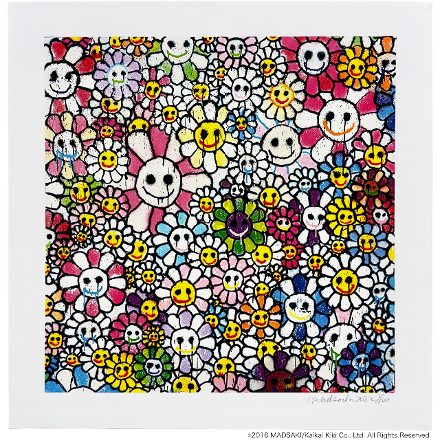 100版画Homage to Takashi Murakami Flowers 3_P