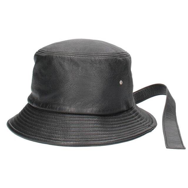 PEACEMINUSONE - ピースマイナスワン PMO LEATHER BUCKET HAT #1 レザーバケットハット帽子 メンズ