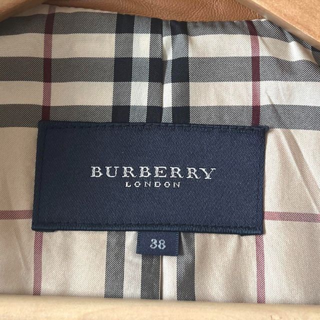 希少】Burberry バーバリー レザー 羊革 ノバチェック ジャケット