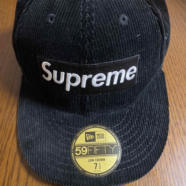 supreme new era box logo コーデュロイ 7 1/2