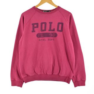 ラルフローレン(Ralph Lauren)の古着 90年代 ラルフローレン Ralph Lauren POLO by Ralph Lauren RL-90 プリントスウェットシャツ トレーナー メンズL ヴィンテージ /eaa305467(スウェット)