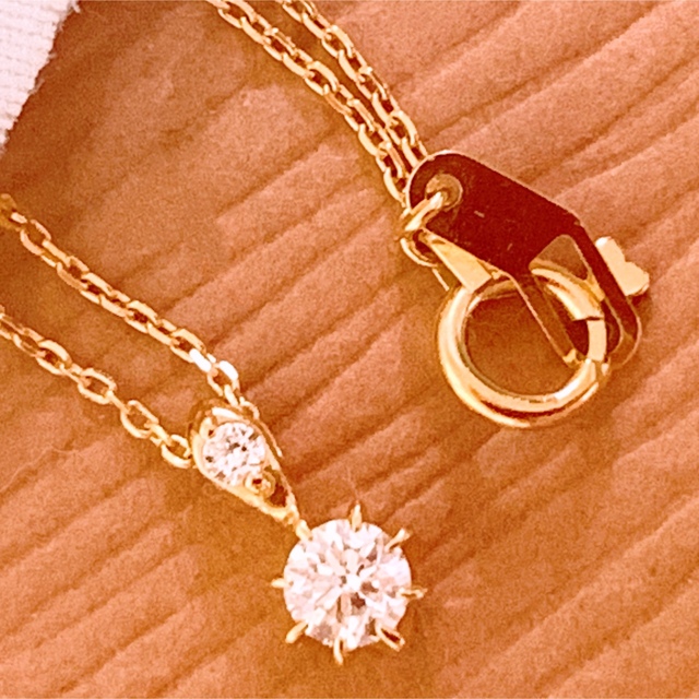 美品❣️スタージュエリー✨D0.16CT✨k18ダイヤモンドロングネックレス