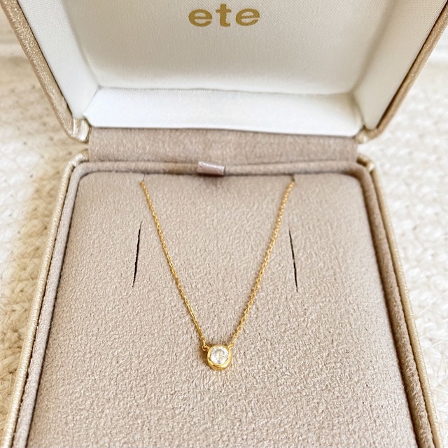 ete(エテ)のete K18 ダイヤモンド 0.15ct ネックレス「ブライト」 レディースのアクセサリー(ネックレス)の商品写真