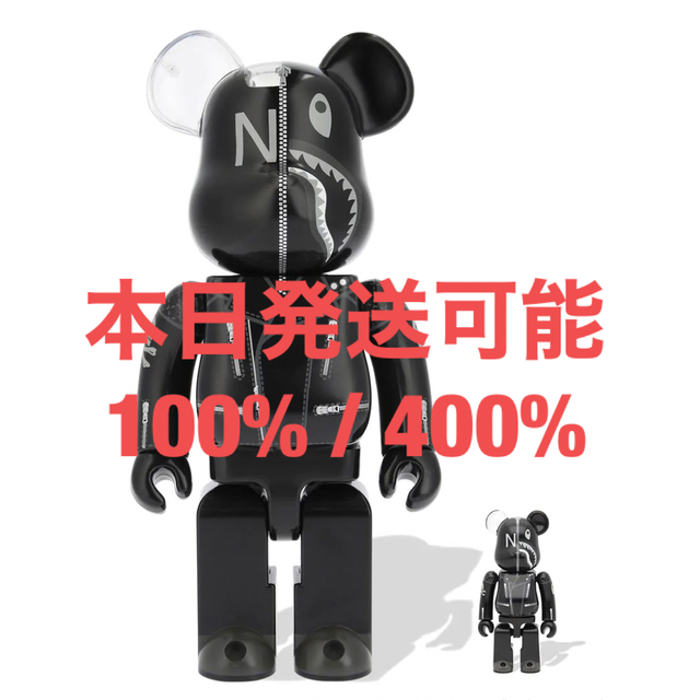 A BATHING APE(アベイシングエイプ)のBE@RBRICK BAPE NEIGHBORHOOD 100% 400%  ハンドメイドのおもちゃ(フィギュア)の商品写真